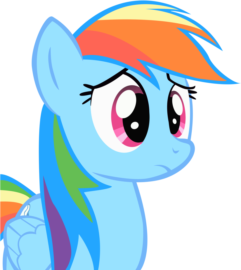 Artist Thelawn Frown Rainbow Dash Safe Simple Png Transparent Clipart (848x943), Png Download
