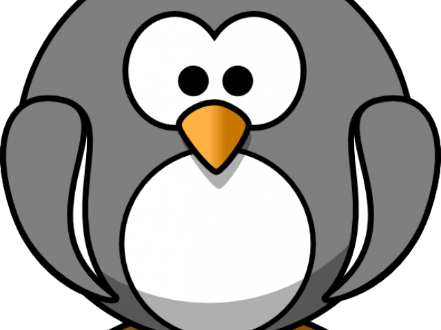 Grey Clipart Penguin - Png Download (640x480), Png Download