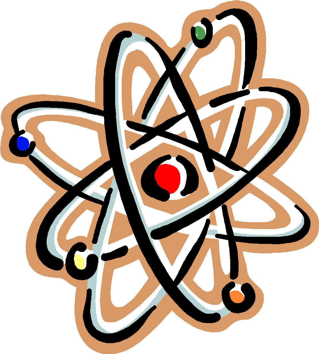 The Nucleus Is The Tiny Positive Core Of The Atom Which Clipart (1201x1330), Png Download