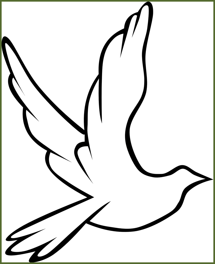 Jpg Royalty Free Library Best Clip Art Peace Dove Black - Png Download (908x1112), Png Download