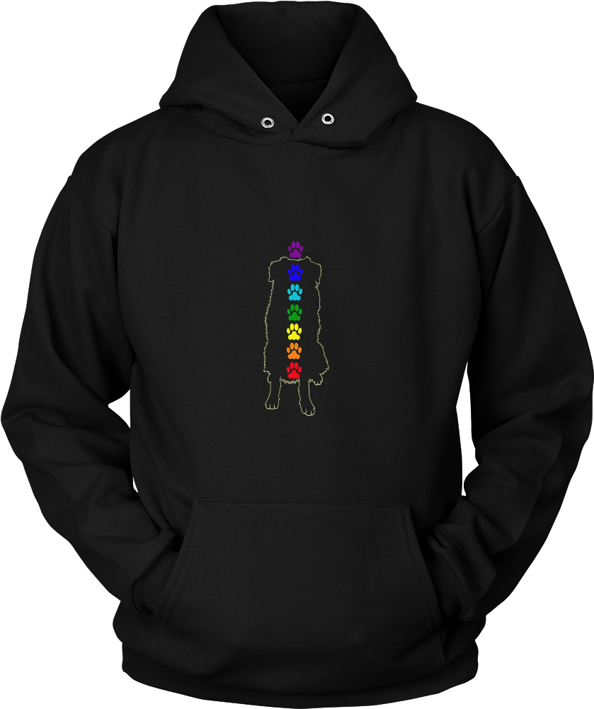 Chakra Australian Shepherd Hoodie Clipart (1000x1000), Png Download