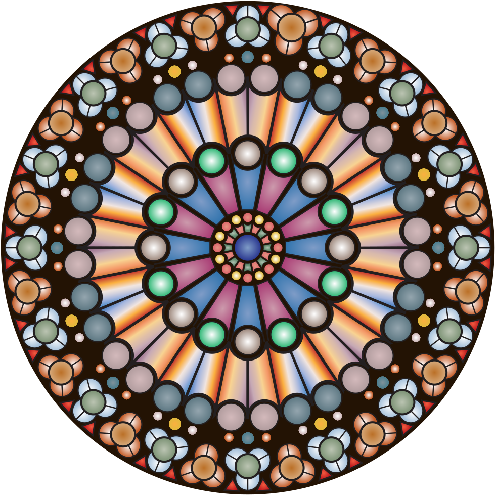 Rose Window - Notre Dame Clipart (1000x1000), Png Download