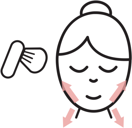 Sweep Across The Jawline Towards The Ear And Continue Clipart (1000x1000), Png Download