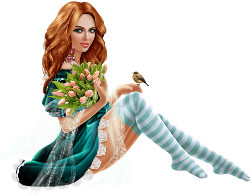 Tubes 3d Artist Avroraart8 Girl Illustrations, Illustration Clipart (800x694), Png Download