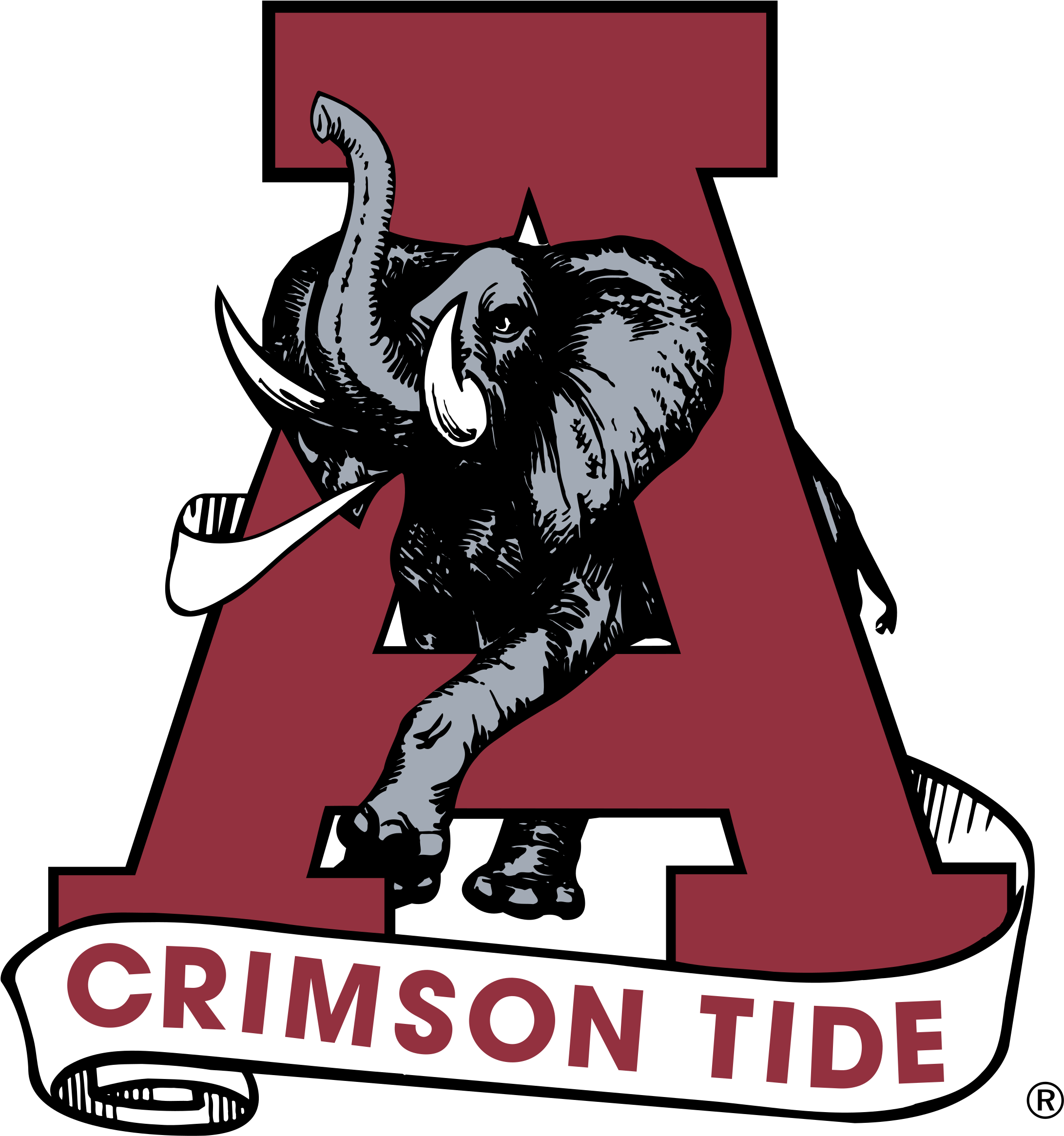 Alabama Crimson Tide Logo Png Transparent Clipart (2183x2331), Png Download