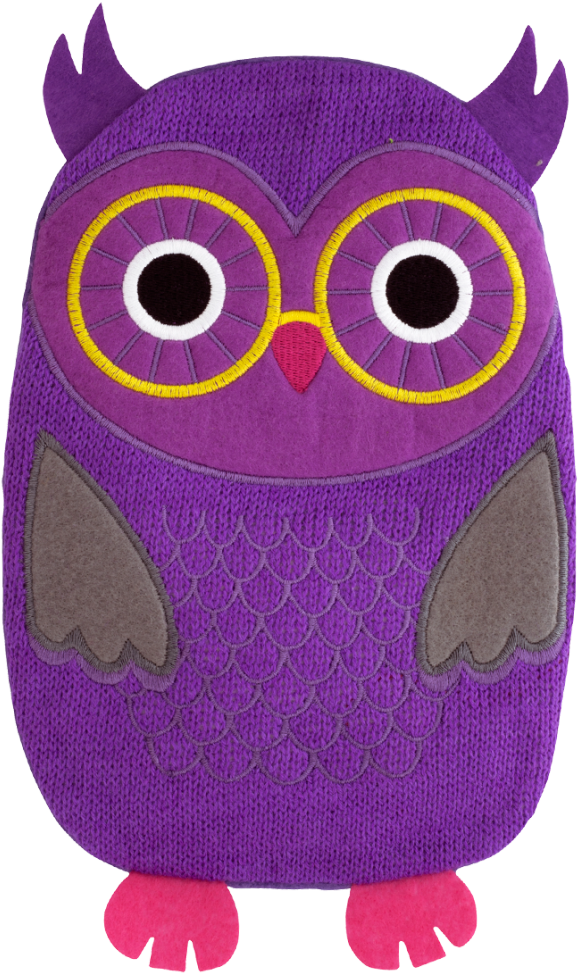 Hot Water Bottle Hotly Purple Owl Pylones Jpg Purple Clipart (1000x1000), Png Download