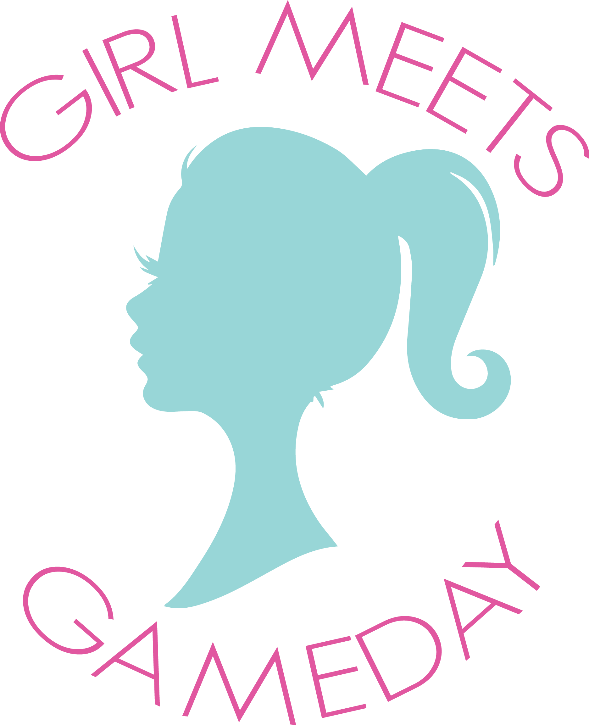 New Girl Meets Gameday Logo Girl Meets Gameday Alabama Clipart (1873x2305), Png Download