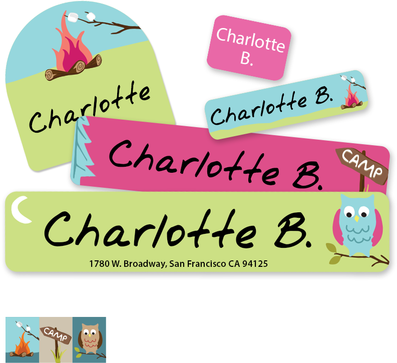 Camptime Labels For Camp Clipart (800x800), Png Download
