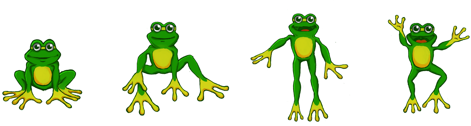 Happy Frog Clipart (1600x427), Png Download