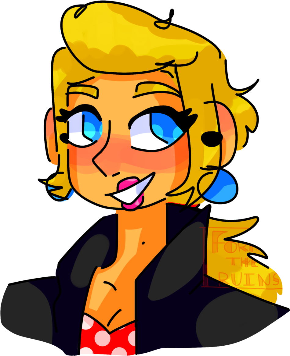 Quick Doodle Of Rockabilly Peach For A Friend On The Clipart (1280x1280), Png Download
