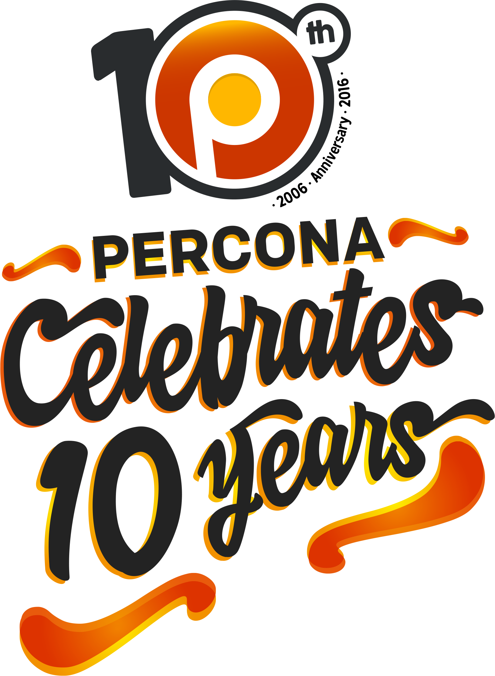 10th Anniversary Percona Clipart (1631x2224), Png Download
