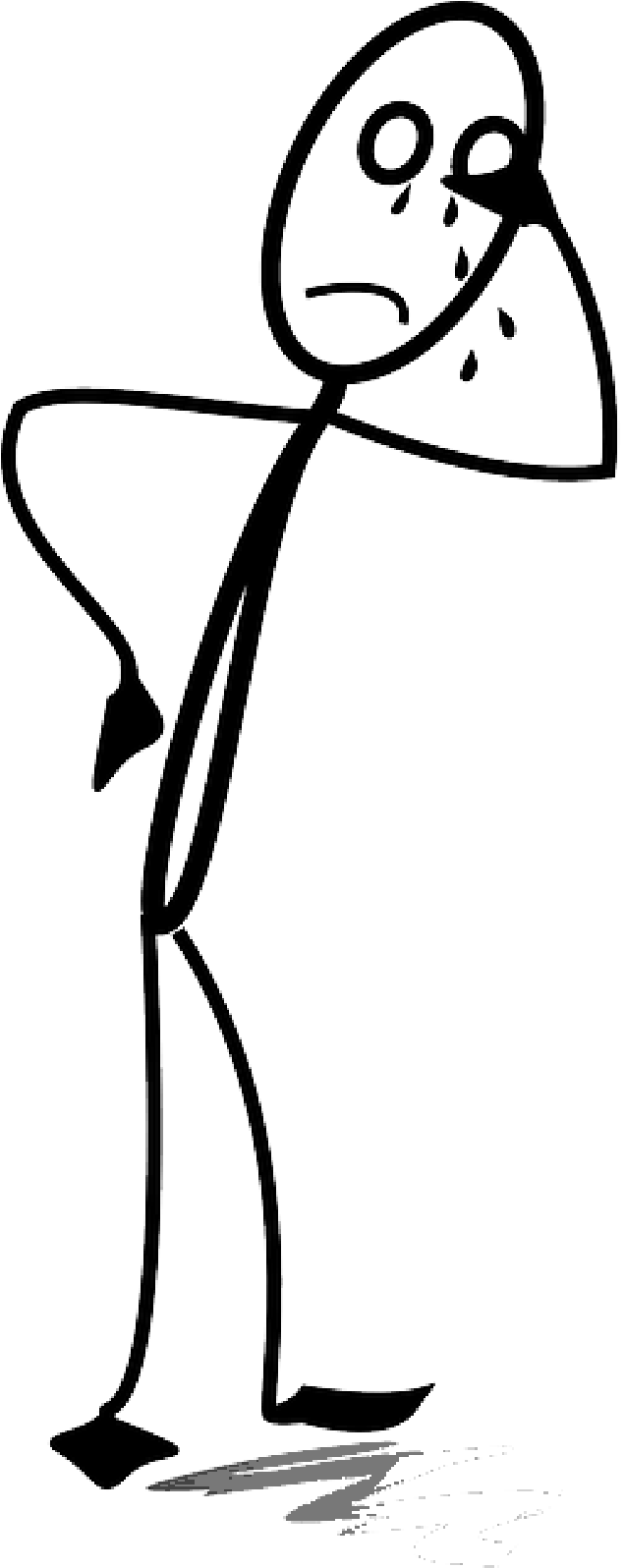 Sad Stick Figure Clip Art N6 - Png Download (800x1600), Png Download