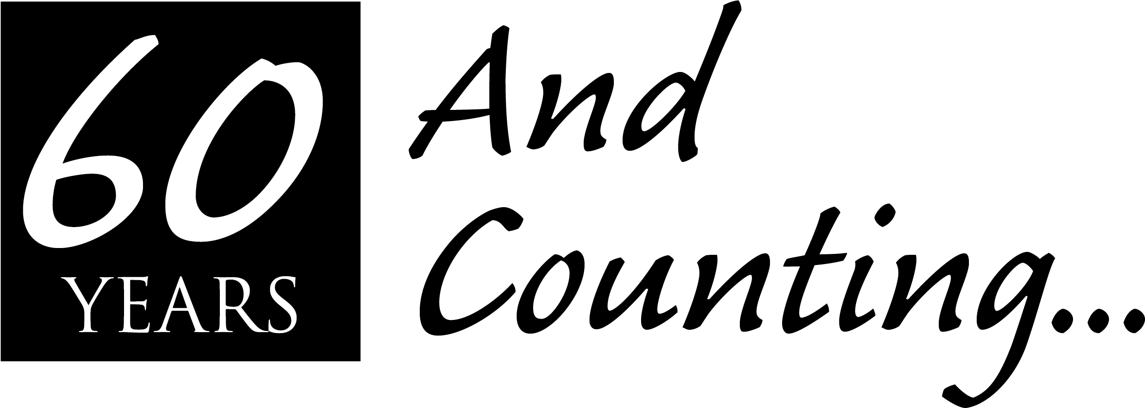 Celebrating 60 Years Clipart (2550x998), Png Download