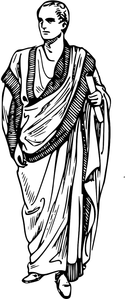 Drawing Cloaks Greece Ancient Clipart (500x1000), Png Download