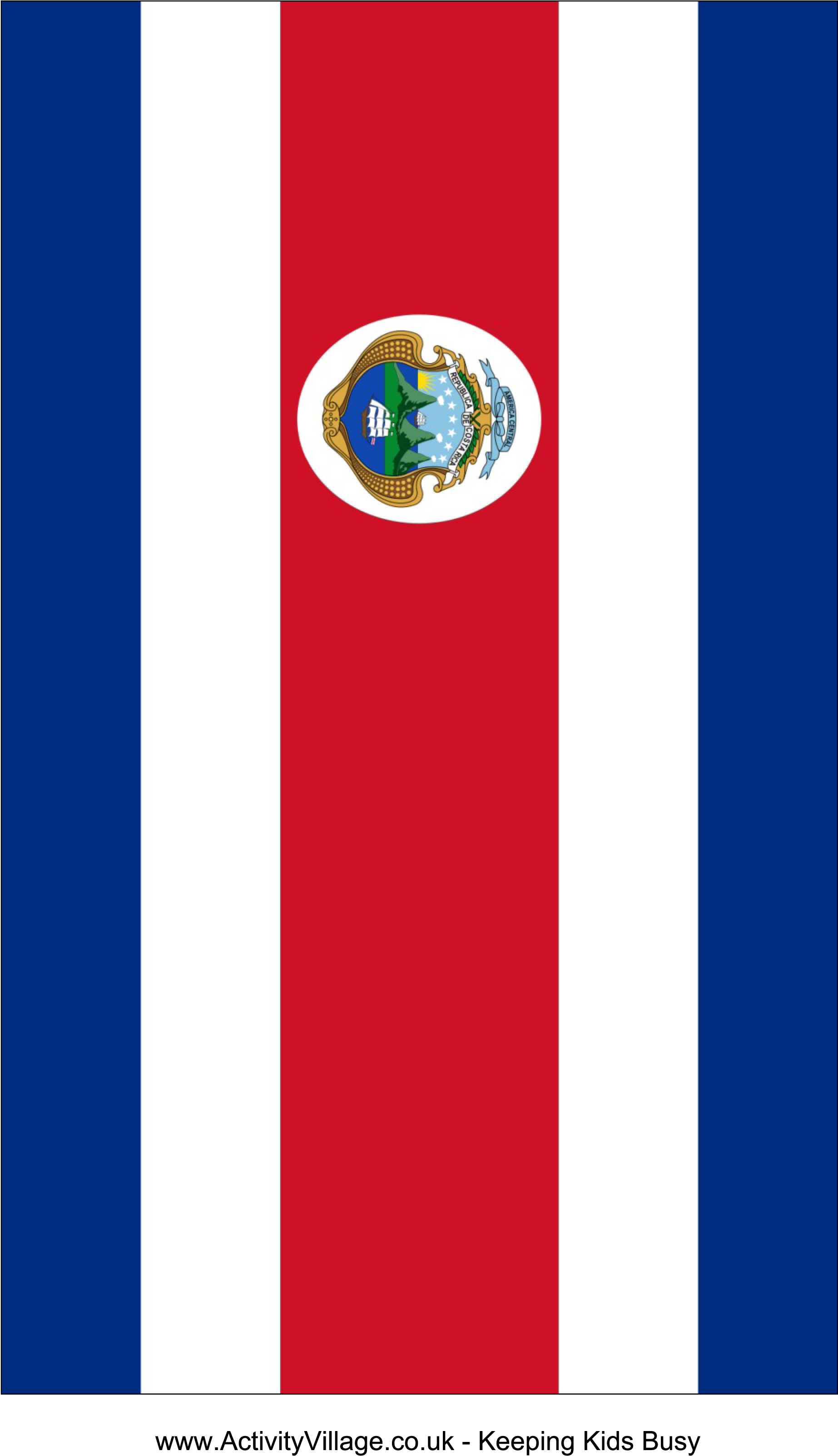 Costa Rica Flag Clipart (2480x3508), Png Download