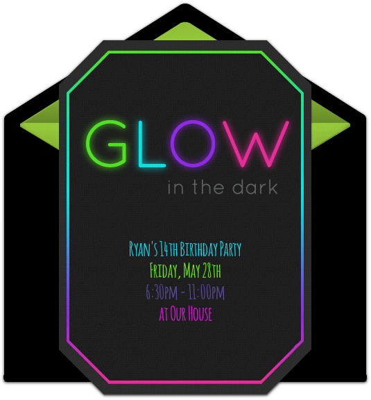 Free Glow In The Dark Online Invitation Clipart (650x650), Png Download