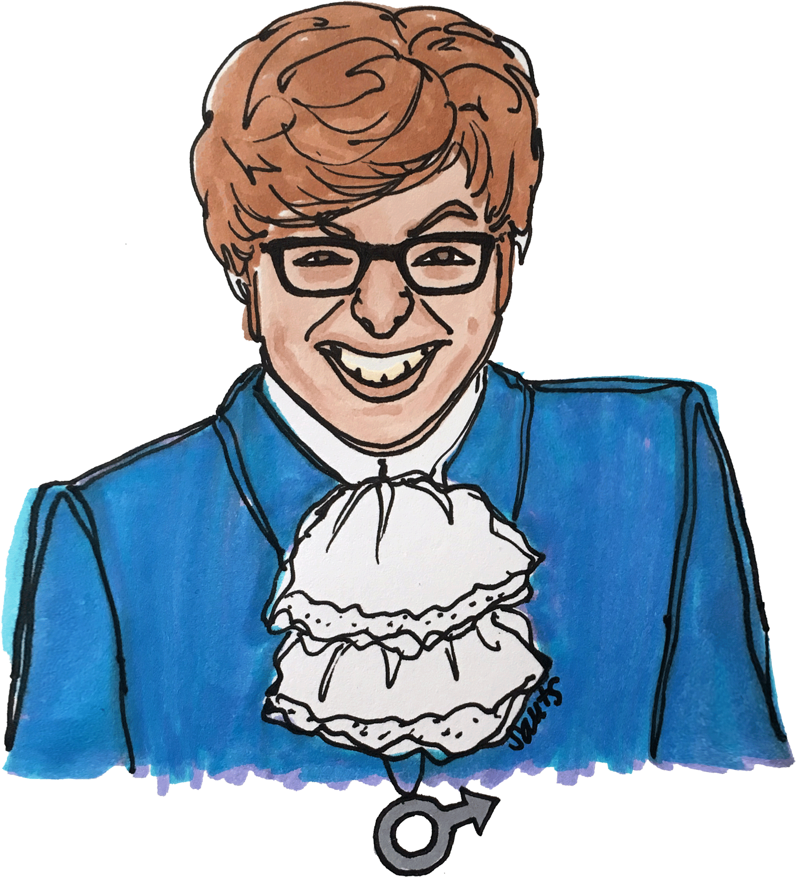 British Illustration Sticker By Pretty Whiskey / Alex Clipart (2500x1944), Png Download