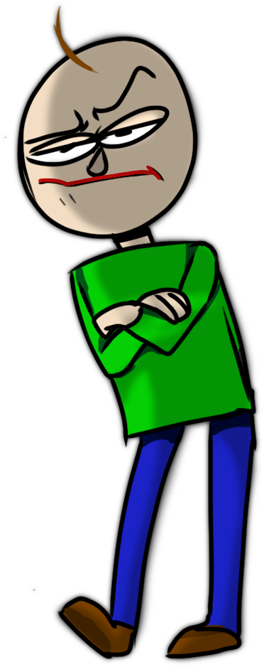 Baldi's Basics Bald Man Clipart (471x1013), Png Download
