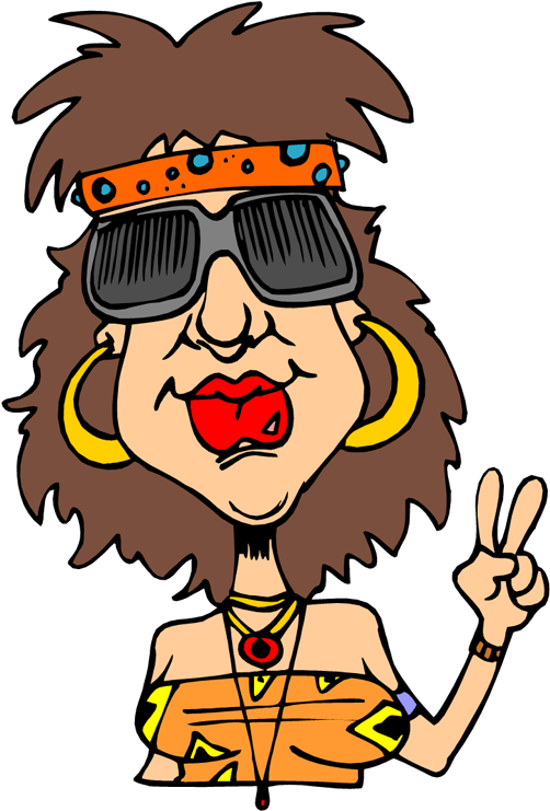 Hippie Woman Clipart - Png Download (516x750), Png Download