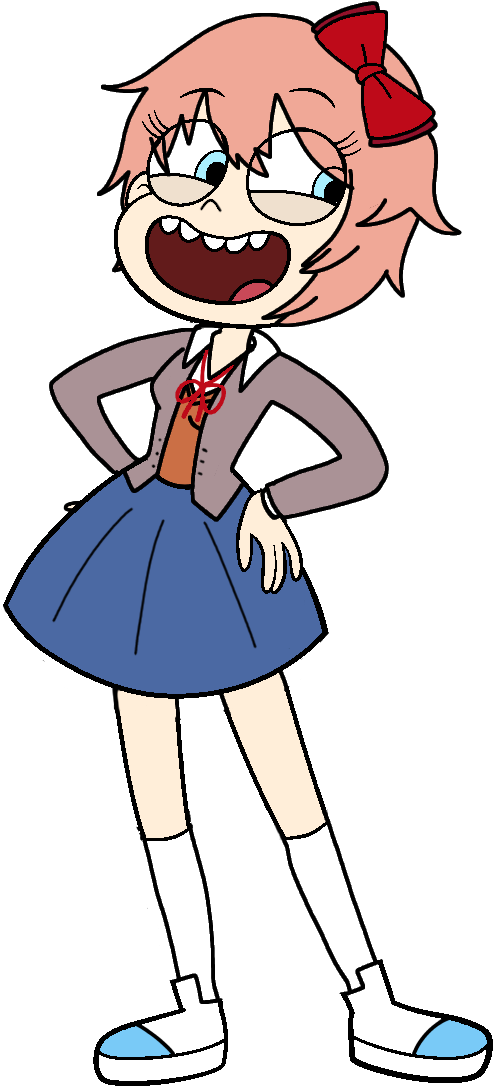 Transparent Stock Sayori In Style Of Star Vs The Clipart (707x1131), Png Download