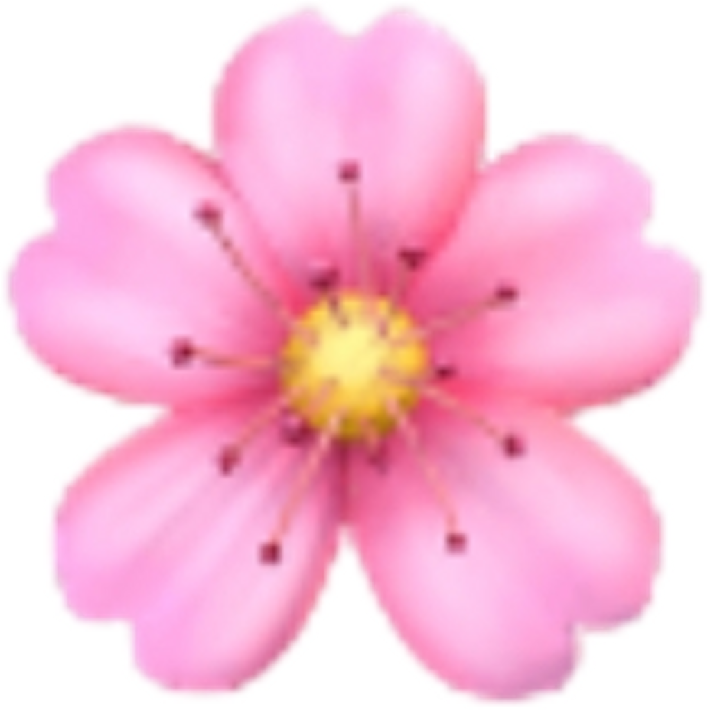 Promo Code F2d8e 758c4 Flower Sakura Emoji Emojis Rose Clipart (1024x1024), Png Download
