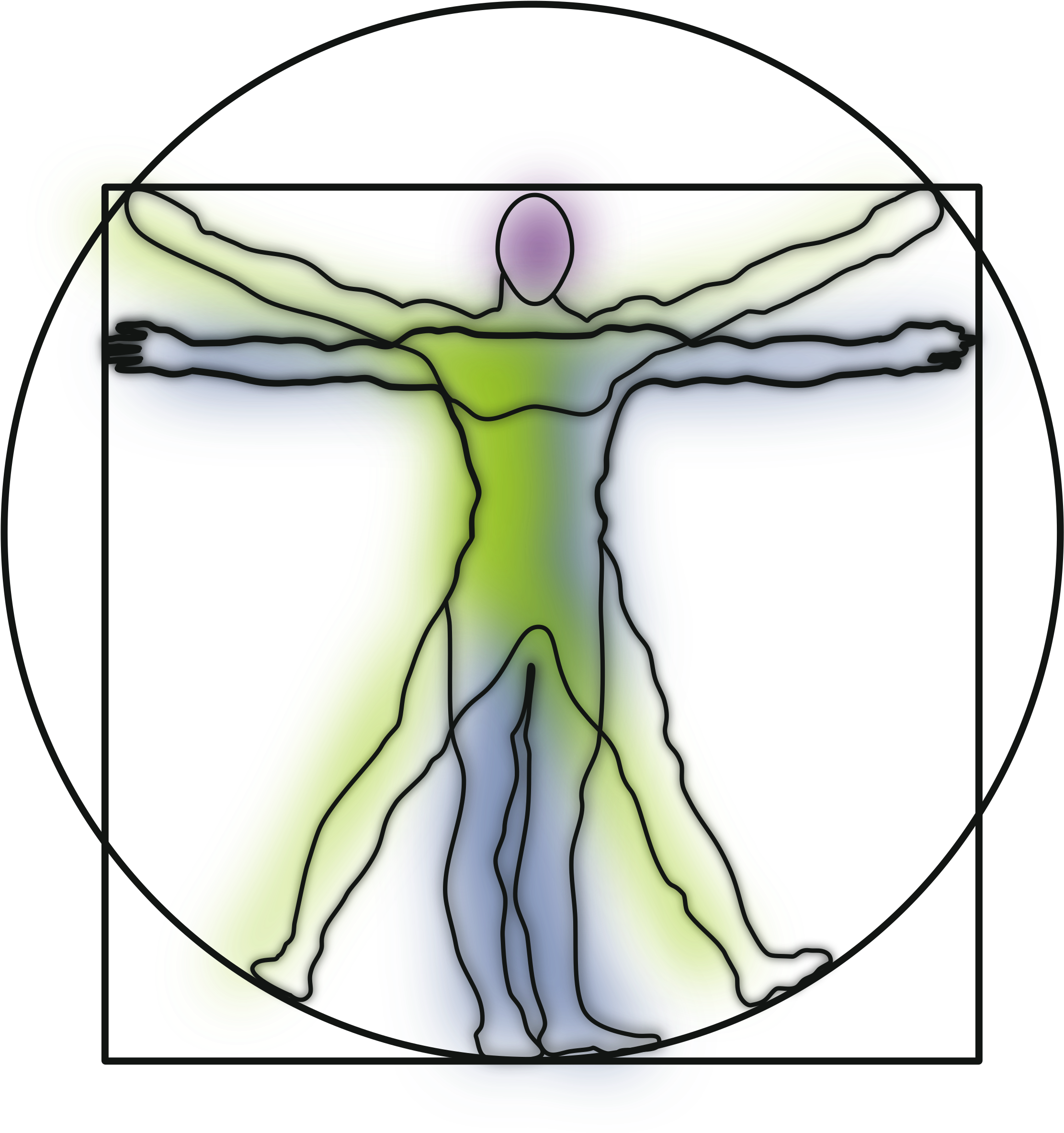 Vitruvian Man And Woman Clipart - Png Download (2225x2400), Png Download