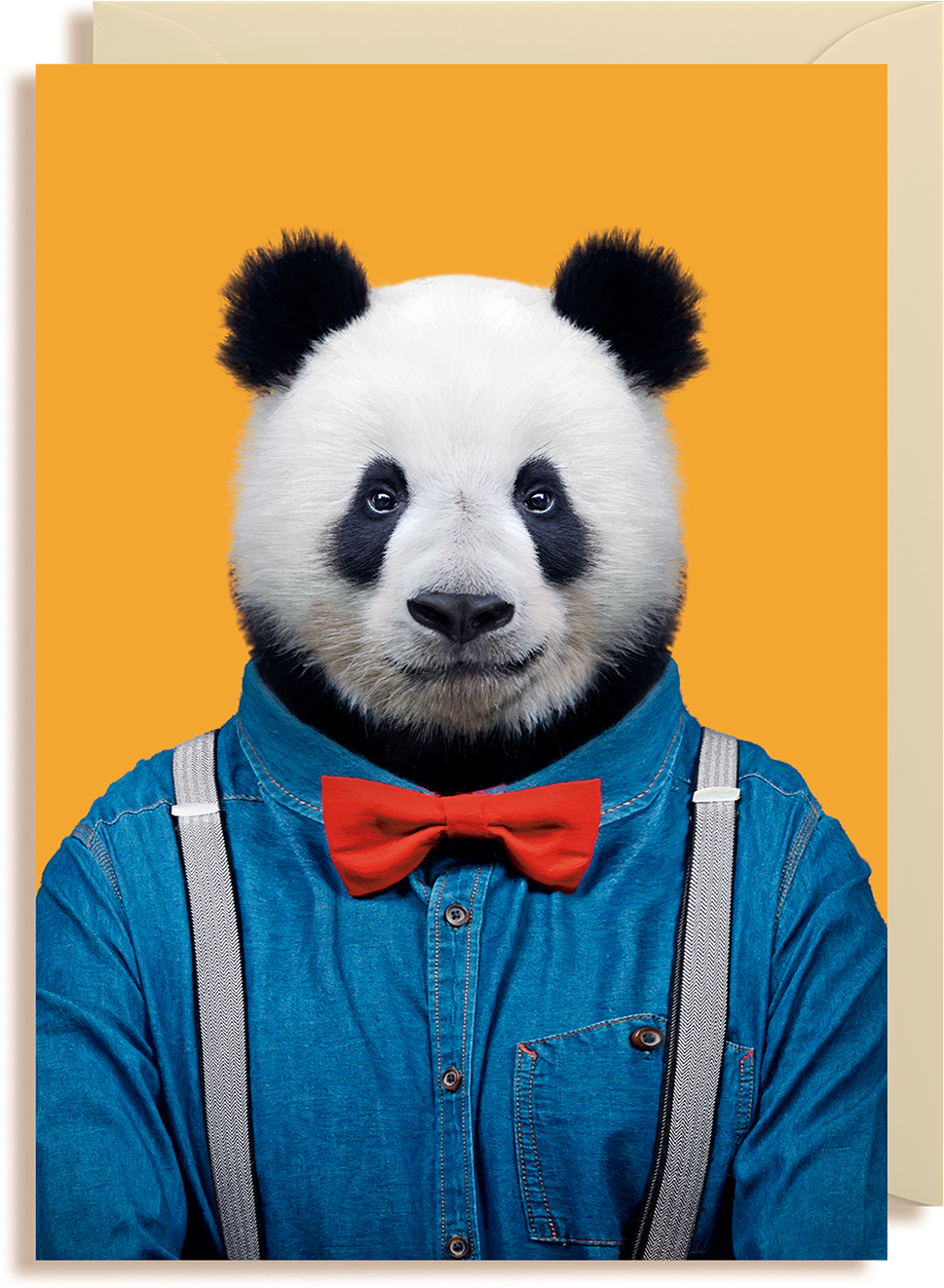 Ailuropoda Melanoleuca Greeting Card Clipart (1400x1499), Png Download