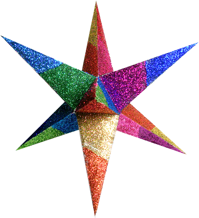6 Point Paper North Star Clipart (800x874), Png Download
