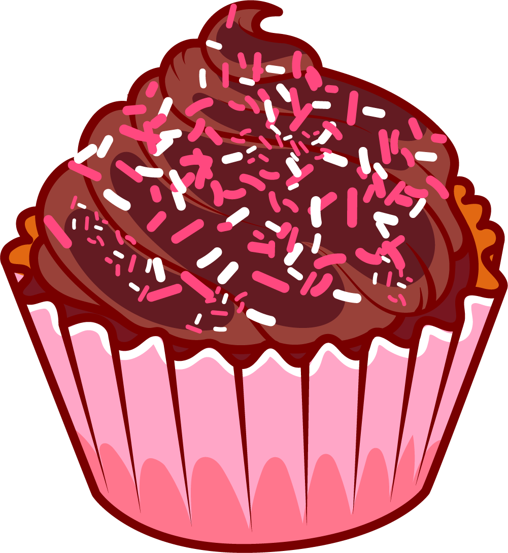 Chocolate Cake Ice Cream Muffin Cupcakes Transprent Clipart (1001x1091), Png Download