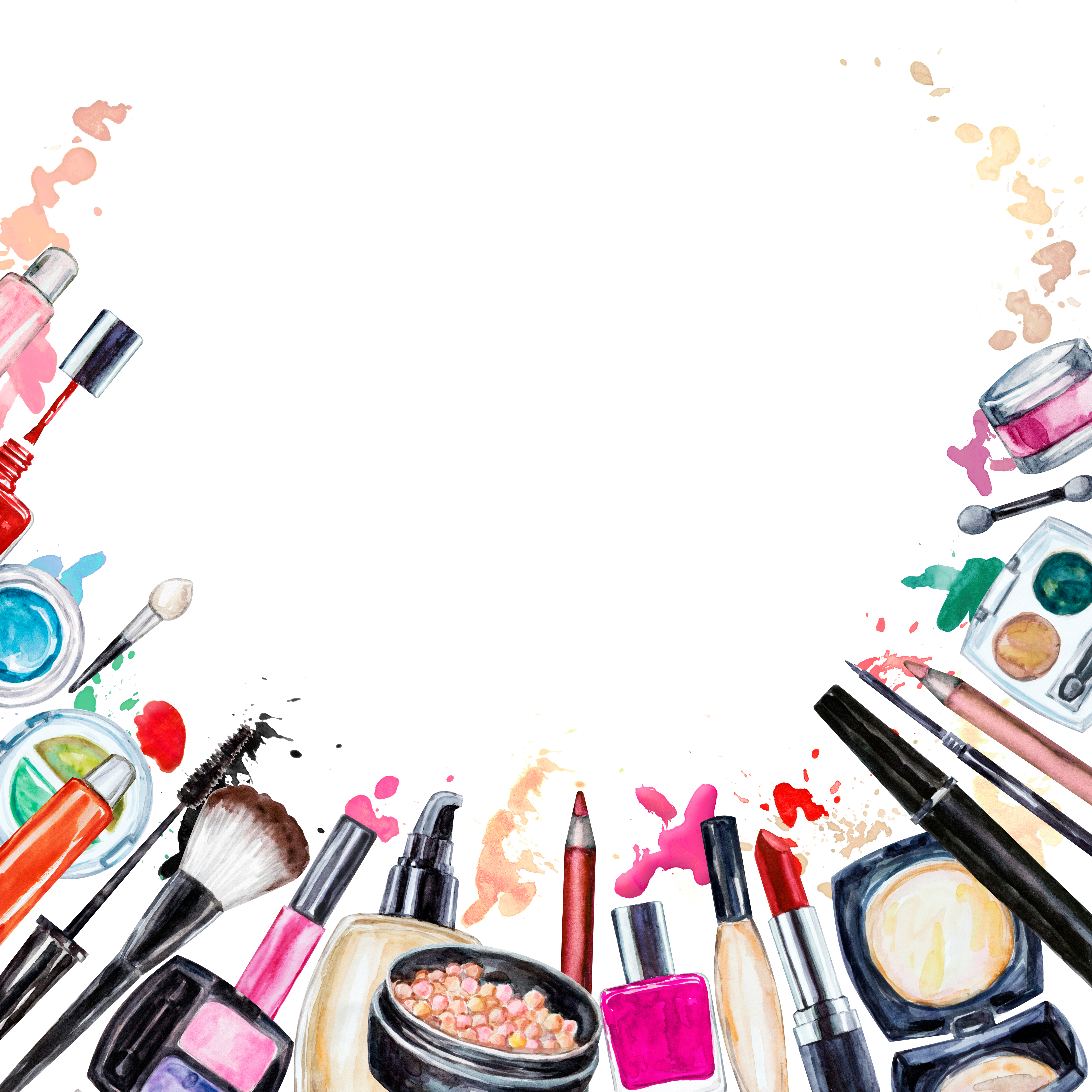 Cosmetics Beauty Makeup Brush Clipart (5000x5000), Png Download
