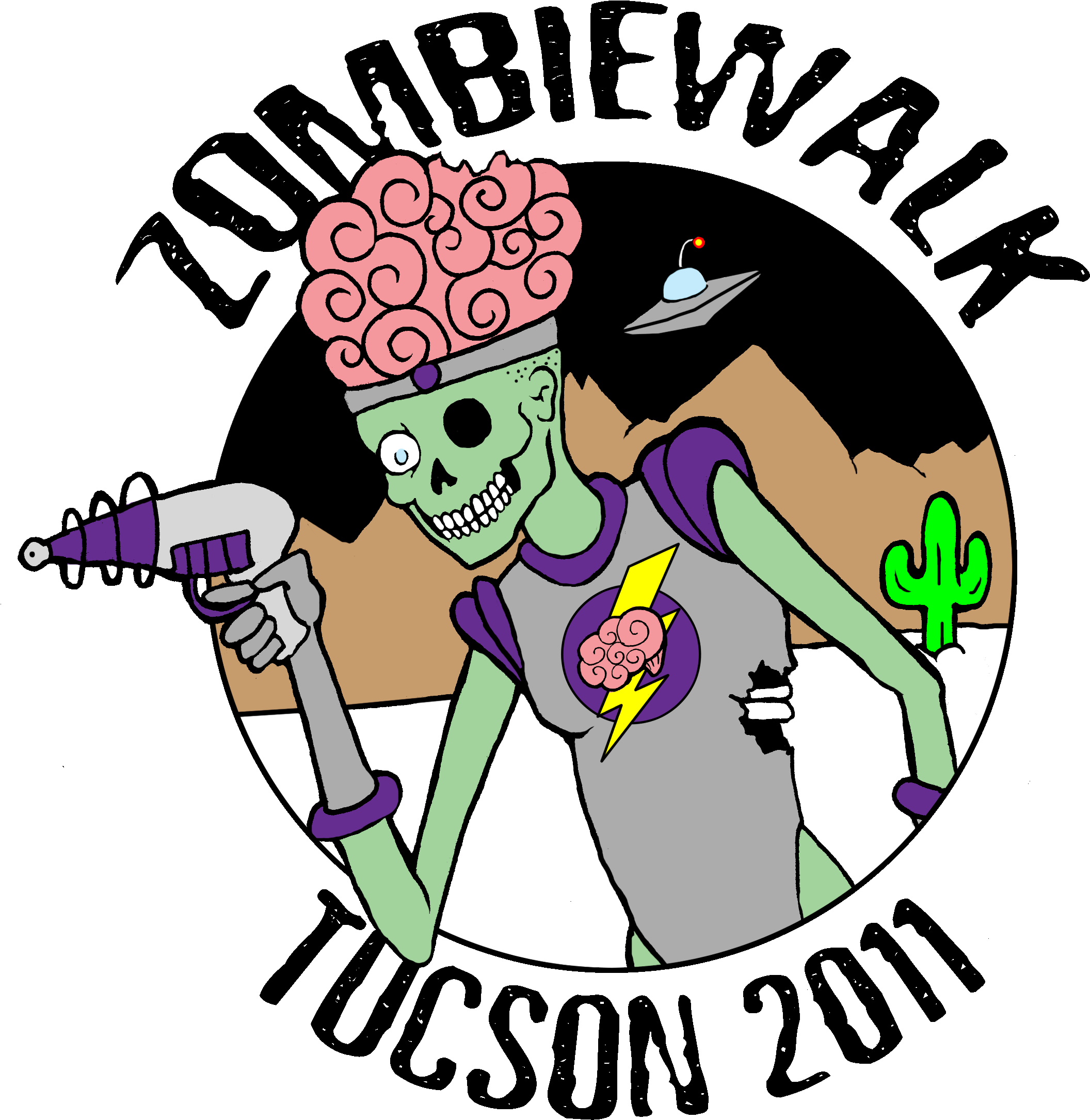 Zombie Walk Arizona Clipart (2550x2400), Png Download