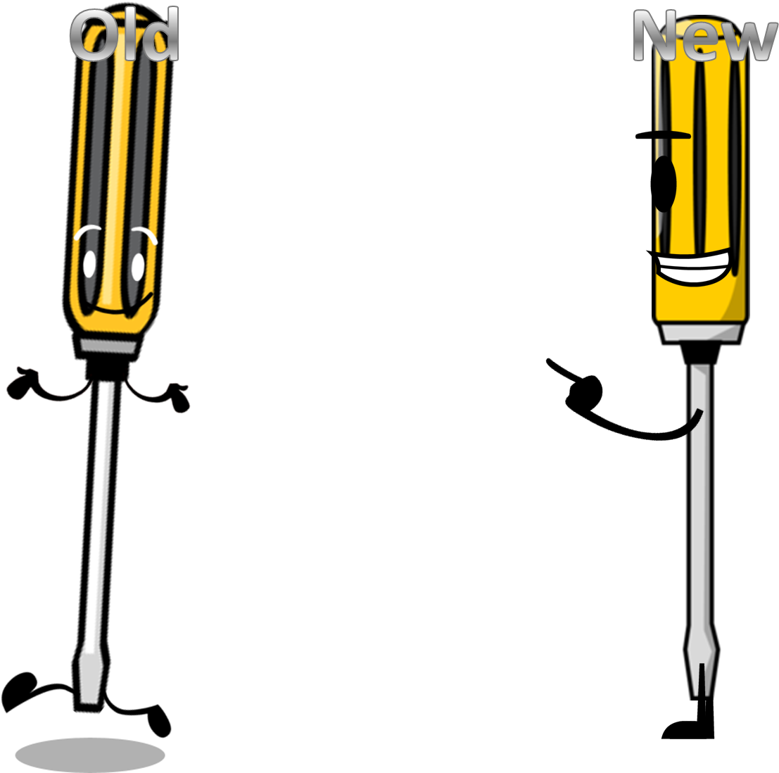 Screwdriver New Old Clipart (1107x1098), Png Download