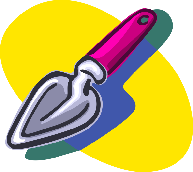 Vector Illustration Of Garden Trowel Spade Used In Clipart (785x700), Png Download