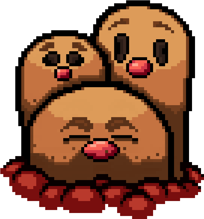 Dugtrio Polyphemus From The Binding Of Pokemon Clipart (750x750), Png Download