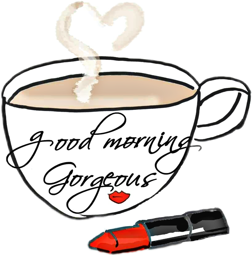 Goodmorning Gorgeous Coffee Ftestickers Ftstickers Clipart (811x821), Png Download