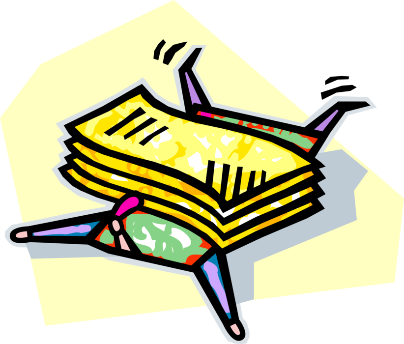 Vector Illustration Of Office Worker Crushed Under Clipart (822x700), Png Download