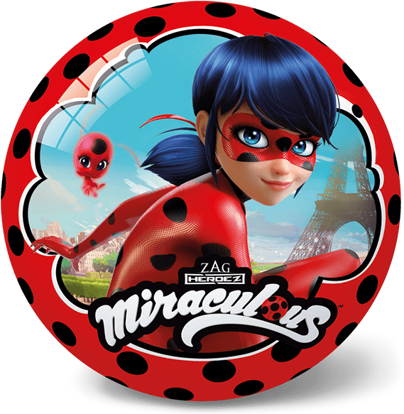 Miraculous Lady Bug Ball Clipart (600x600), Png Download