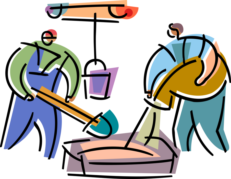 Vector Illustration Of Tradesmen Construction Workers Clipart (905x700), Png Download
