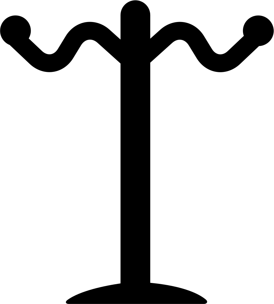 Rack Of Tall Thin Shape For Hanging Clothes Comments Clipart (883x981), Png Download
