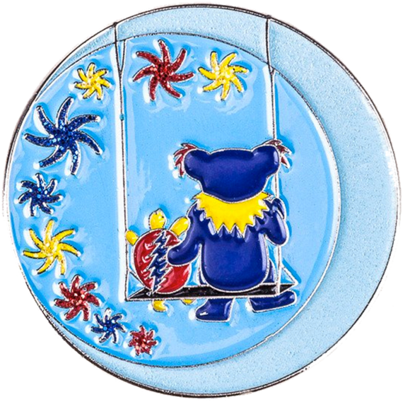 Grateful Dead Moon Swing Pins Clipart (600x600), Png Download