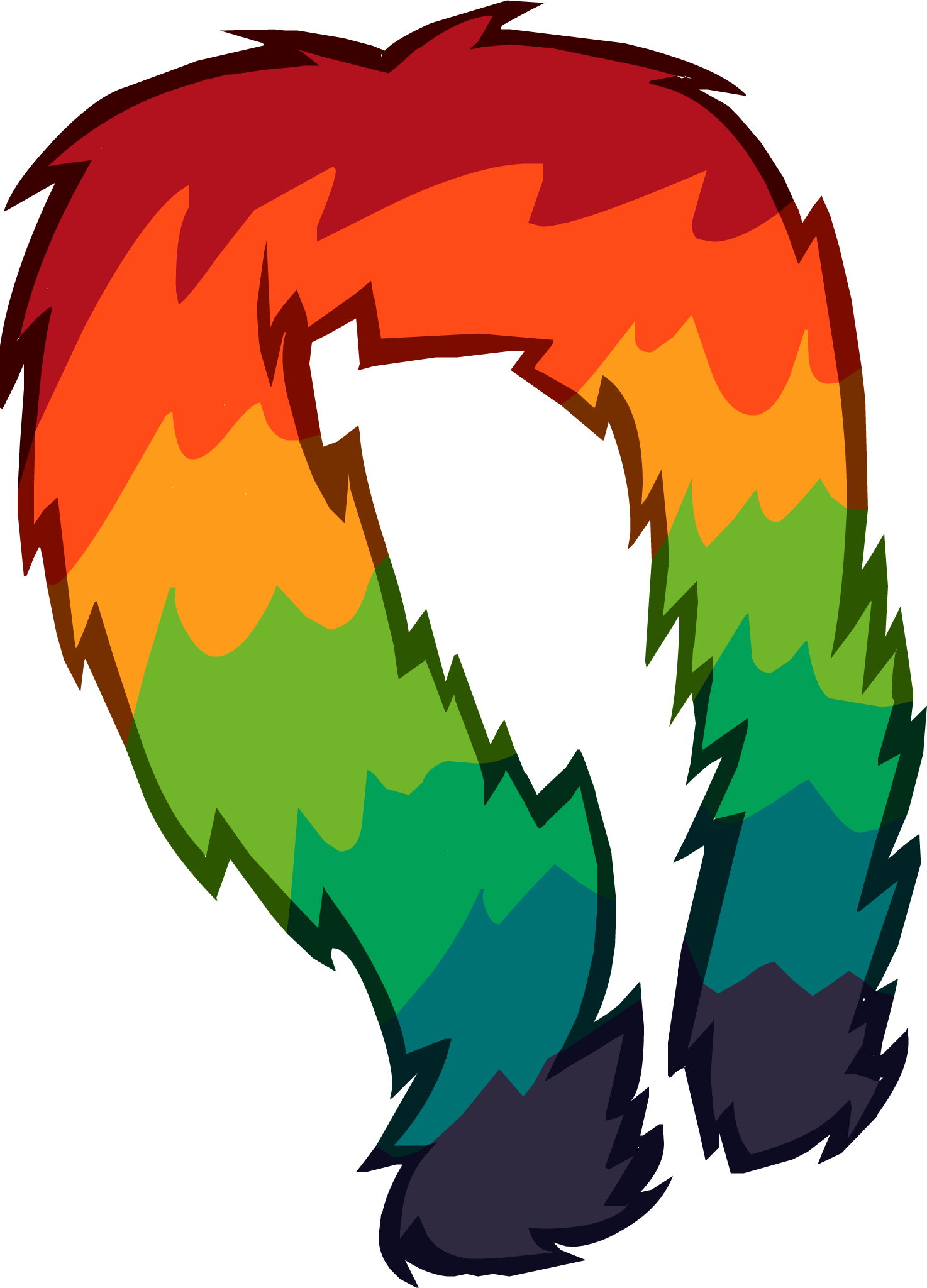 Rainbow Feather Boa Clipart Full Size Clipart (2267256) PinClipart
