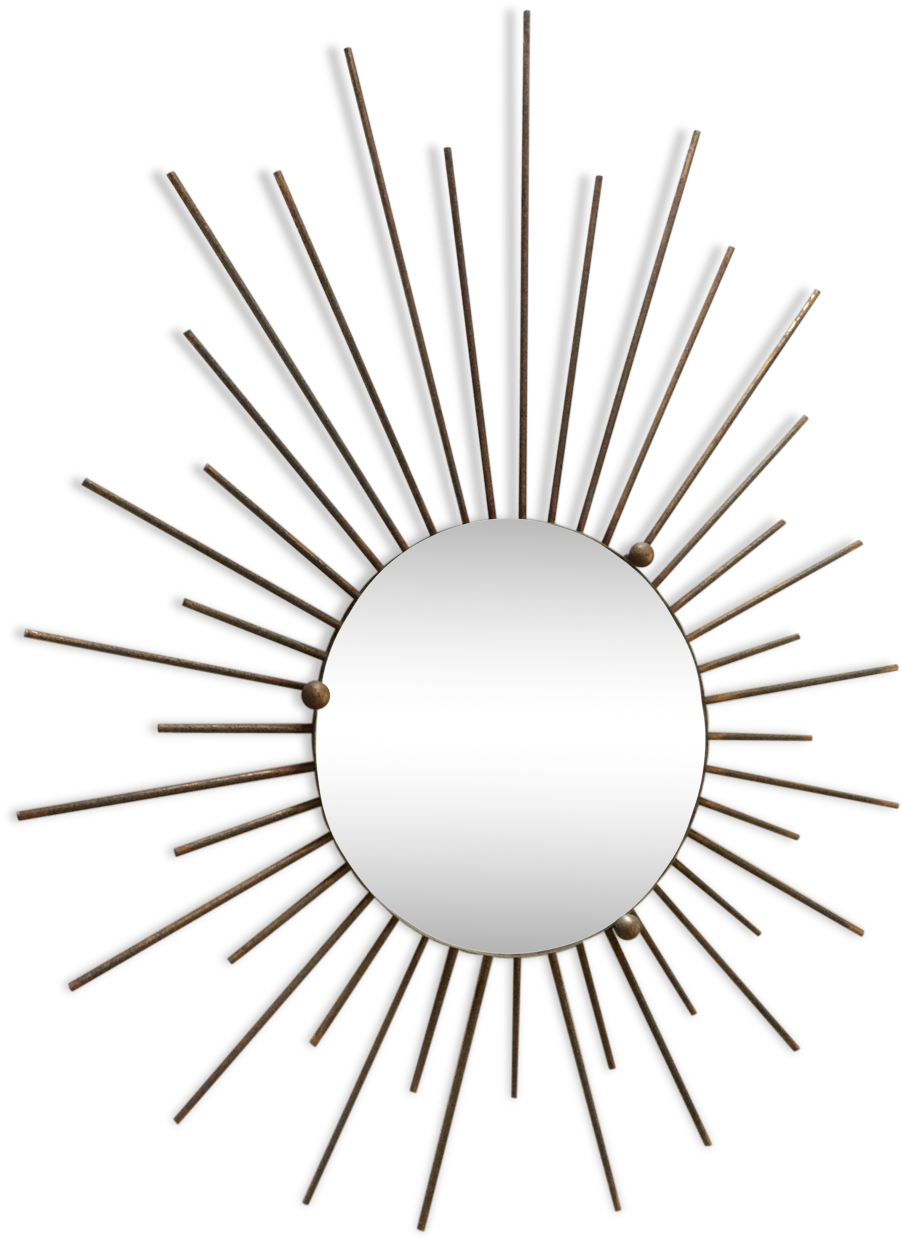 Asymmetrical Sun Mirror From The 50/60s Clipart (1457x1457), Png Download