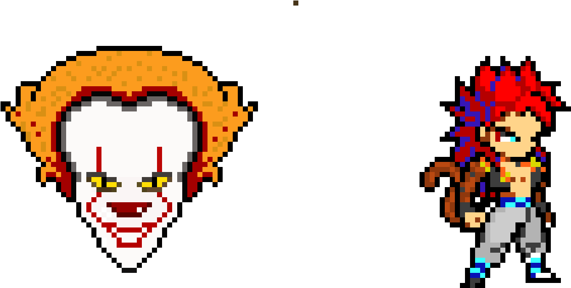 Pennywise And Super Saiyen 4 Gogito Clipart (1640x740), Png Download