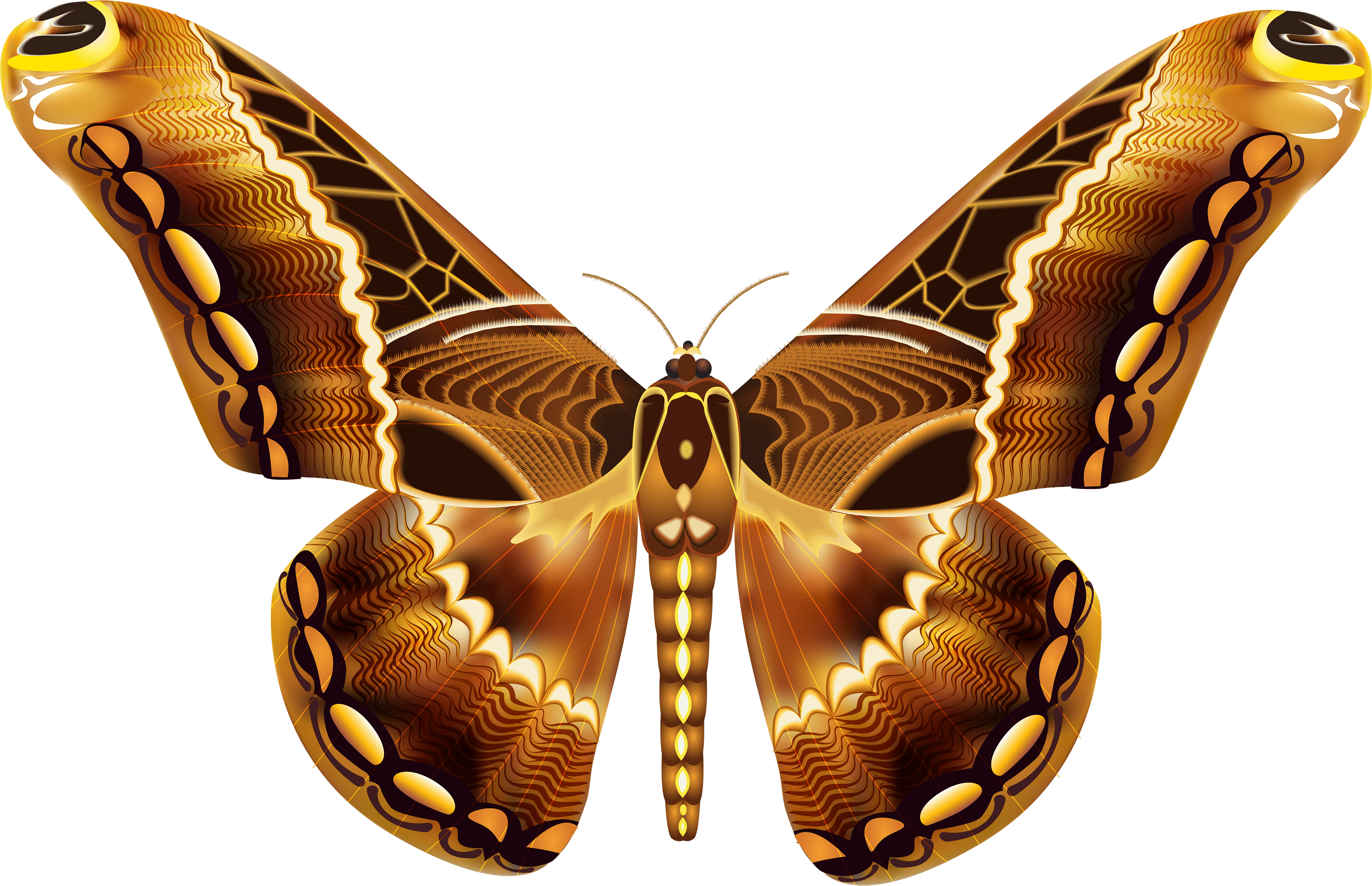 Small Brown Butterfly Clipart - Png Download (4000x2581), Png Download