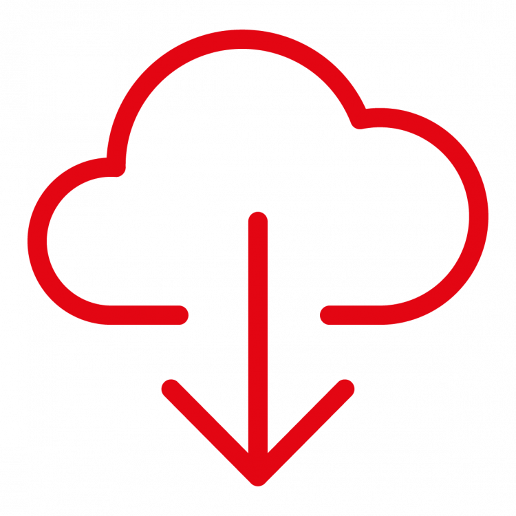 Cloud Download Icon Clipart (750x750), Png Download