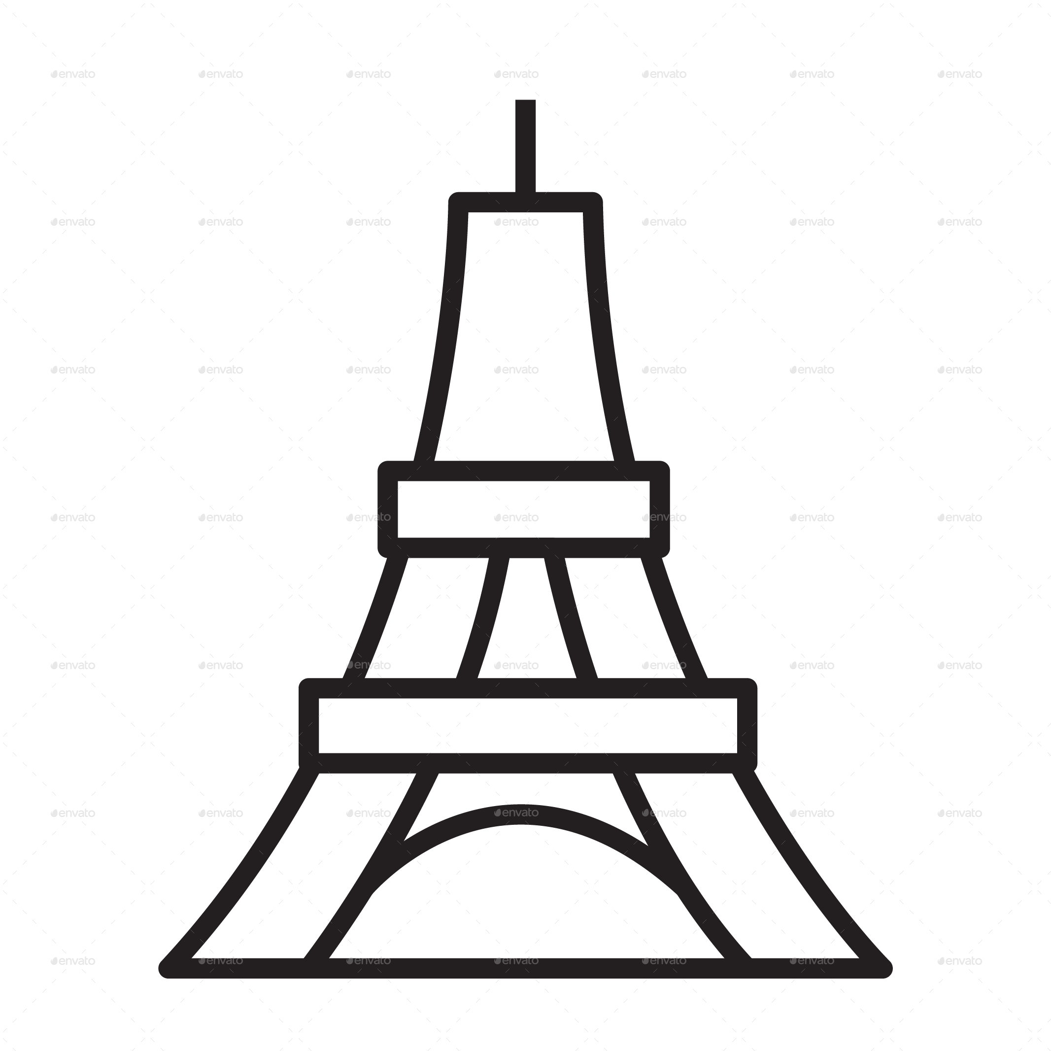 Travel Element Line Icon Set Clipart (2133x2133), Png Download