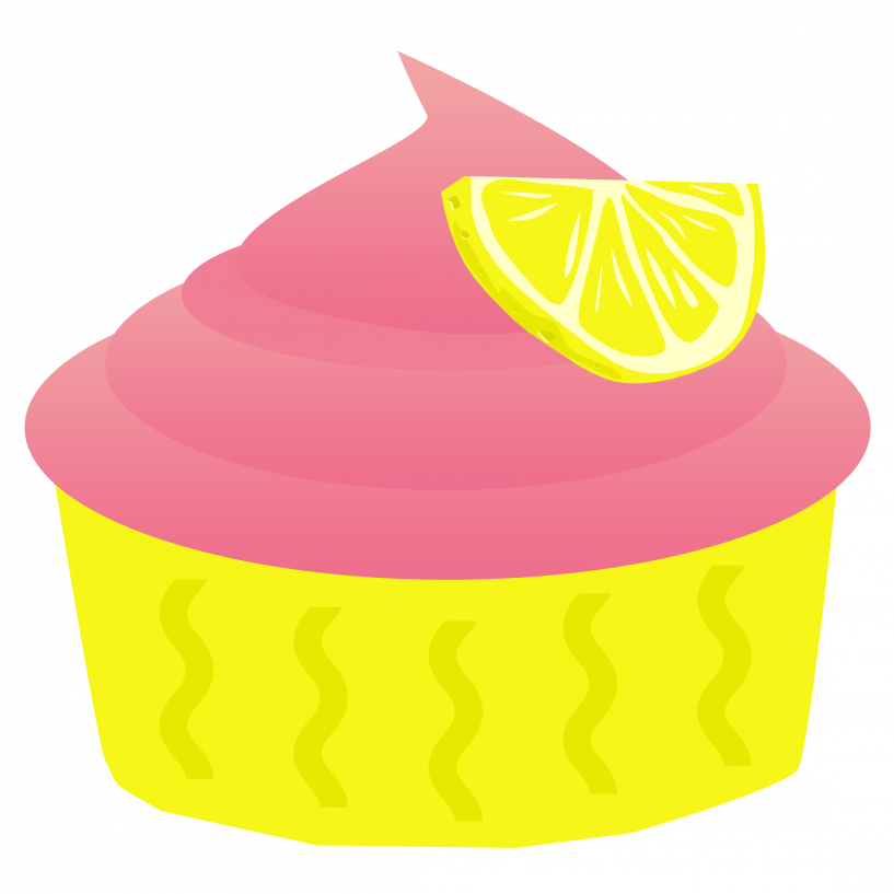 Lemon Clipart Lemon Cupcake - Png Download (817x817), Png Download