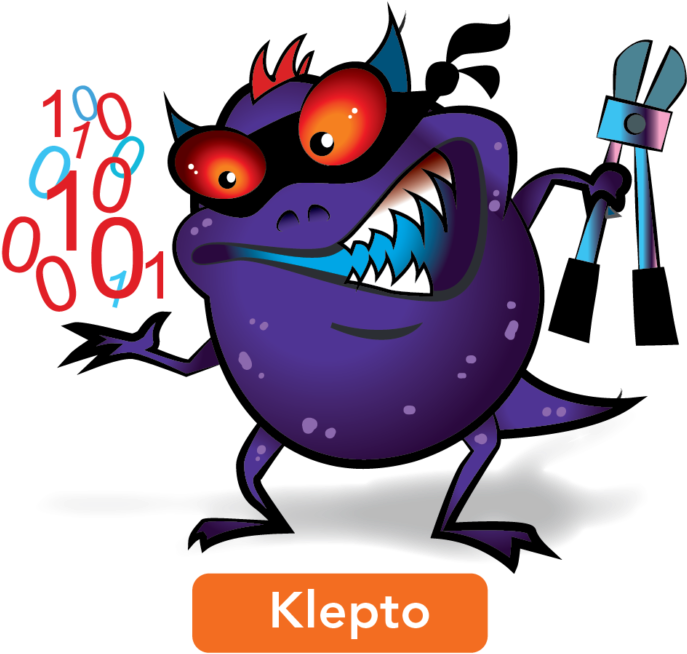 Foiling Klepto, The Sticky-fingered Data Loss Gremlin Clipart (800x791), Png Download
