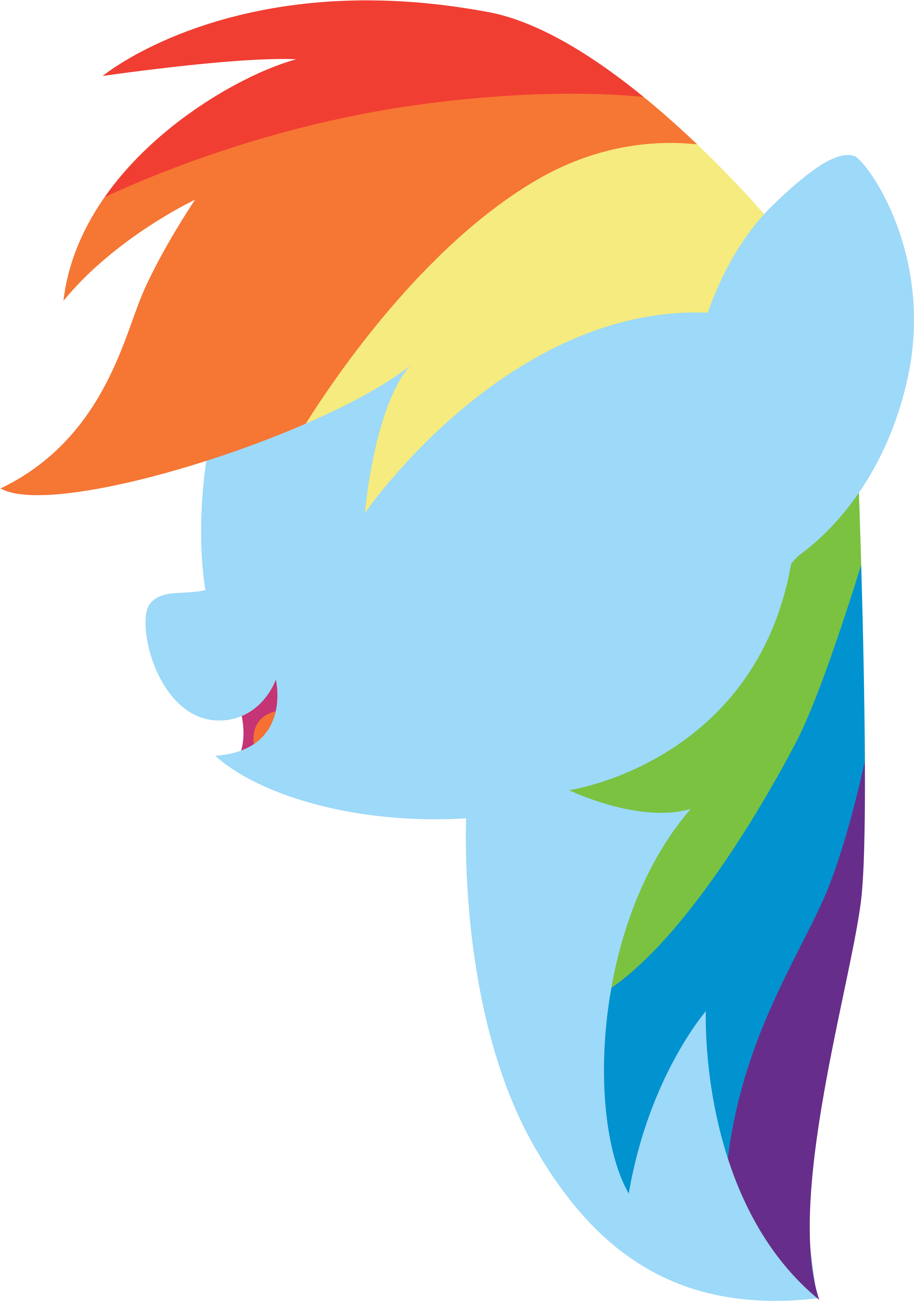 Rainbow Dash Lineless By Clipart (3000x4218), Png Download