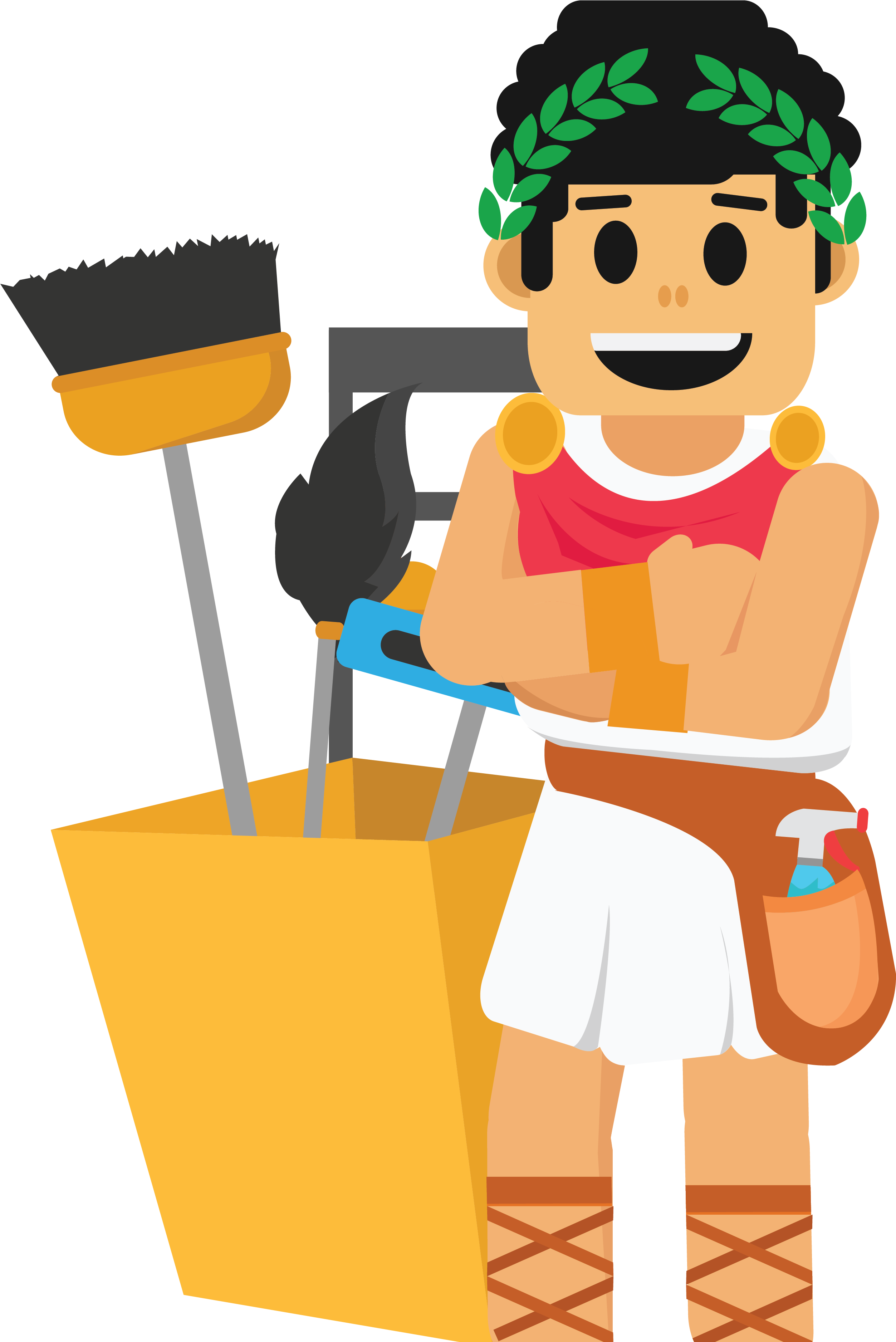 Empire Cleaning Specialists Mascot Clipart (2784x3877), Png Download